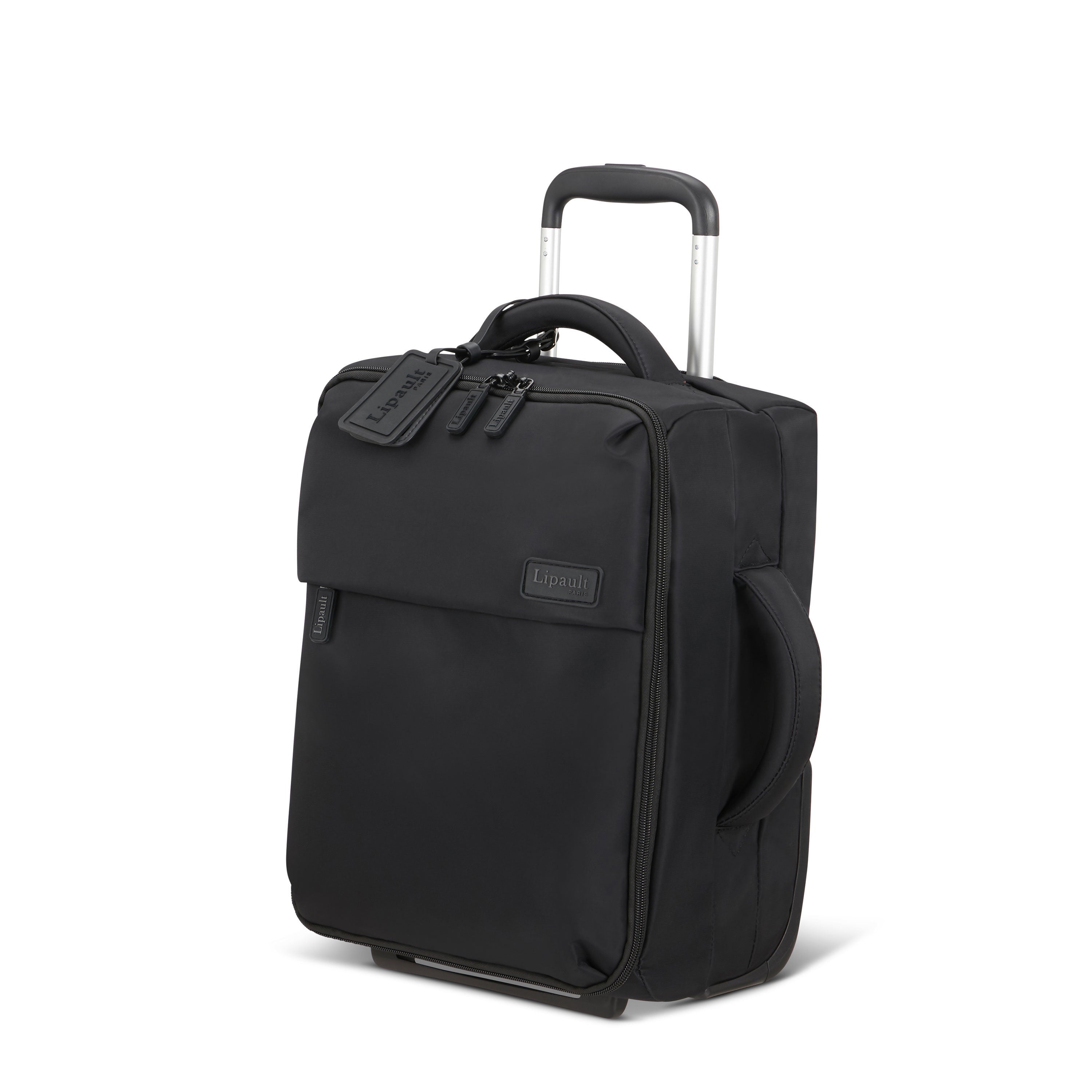 Lipault Foldable Plume Mini Cabin Upright, Black, Front 3/4 Image image number 3